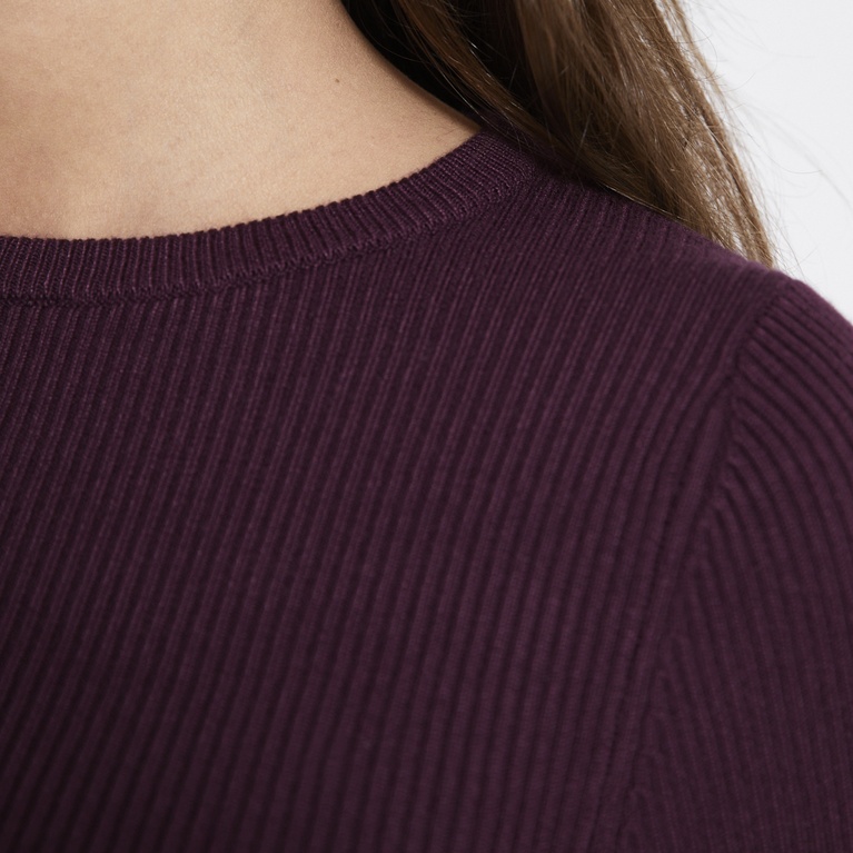 Rib-knit sweater "Laila" Plum